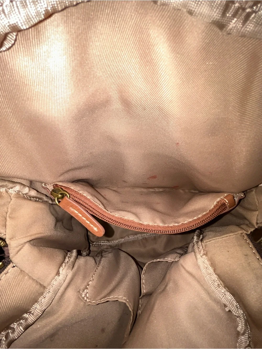 The Sak De Young Brown Pebbled Leather Zip Backpack